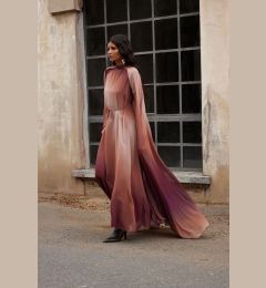 Снимка на Trendyol X AI Brown Gradient Cape Evening Dress