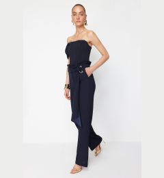 Снимка на Trendyol X Zeynep Tosun Navy Blue Knitted Accessory Detailed Trousers