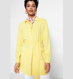 Снимка на Trendyol Yellow Belted Hidden Pat Woven Shirt