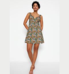 Снимка на Trendyol Yellow V Neck Printed Woven Woven Dress