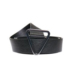 Снимка на Triangular buckle belt made of synthetic leather, black