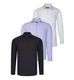 Снимка на TRIPLE SET G726 DEWBERRY SHIRT-BLACK-WHITE-LILAC