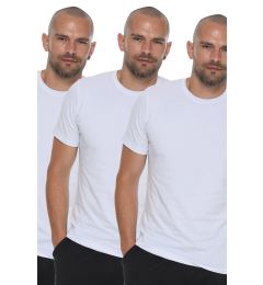 Снимка на TRIPLE SET T8569 DEWBERRY BIKE COLLAR MEN'S T-SHIRT-WHITE-WHITE-WHITE