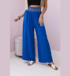 Снимка на Trousers with wide elastic waistband cornflower blue