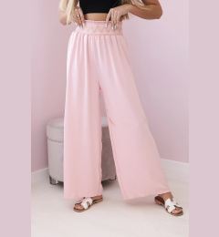 Снимка на Trousers with wide elastic waistband powder pink