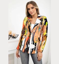 Снимка на Turecki Printed cotton jacket with a button black+camel