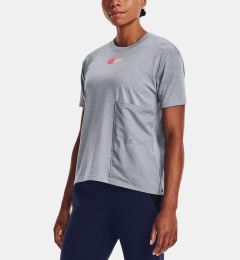 Снимка на Under Armour T-Shirt Live Woven Pocket Tee-GRY - Women