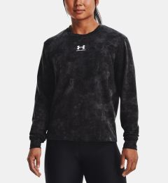 Снимка на Under Armour T-Shirt Rival Terry Print Crew-BLK - Women