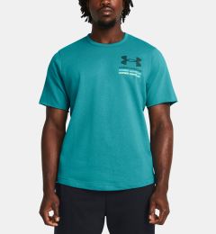 Снимка на Under Armour T-shirt UA Rival Terry SS Colorblock-BLU - Men