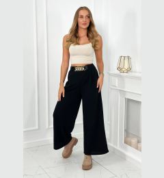 Снимка на Viscose trousers with wide legs black