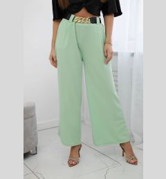 Снимка на Viscose trousers with wide legs mint