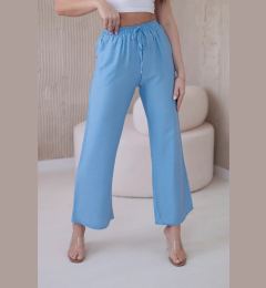 Снимка на Viscose wide blue trousers