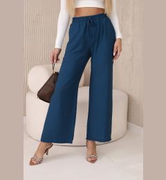 Снимка на Viscose wide navy trousers