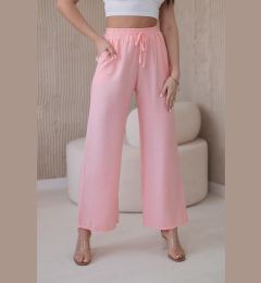 Снимка на Viscose wide trousers light powder pink