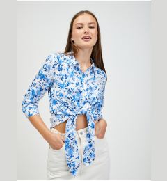 Снимка на White-blue floral shirt with ORSAY knot - Women