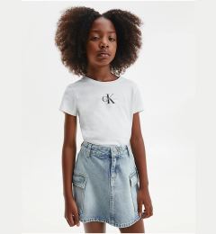 Снимка на White girls' T-shirt Calvin Klein Jeans - Girls