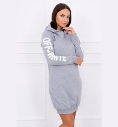 Снимка на White gray melange dress