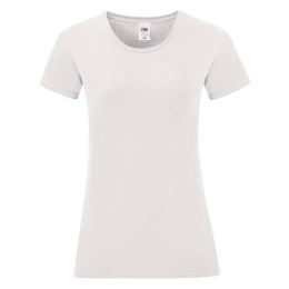 Снимка на White Iconic women's t-shirt in combed cotton Fruit of the Loom