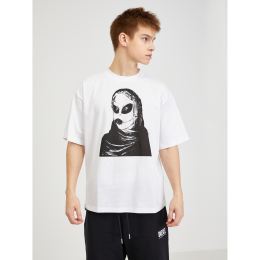 Снимка на White Men's Oversize T-Shirt Diesel - Men