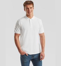 Снимка на White Men's T-shirt Iconic Polo 6304400 Friut of the Loom