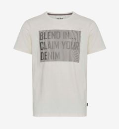 Снимка на White T-shirt with Blend print - Men's