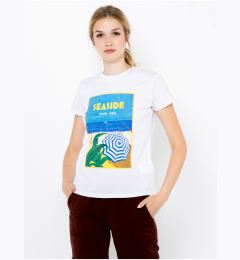 Снимка на White T-shirt with print CAMAIEU - Women