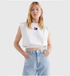 Снимка на White Womens Cropped T-Shirt Tommy Jeans - Women