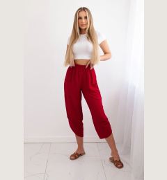 Снимка на Wide-leg trousers with burgundy pockets