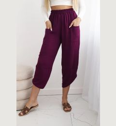 Снимка на Wide-leg trousers with plum pockets