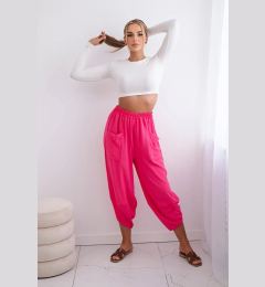 Снимка на Wide-leg trousers with pockets - pink