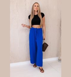 Снимка на Wide-waisted trousers cornflower blue