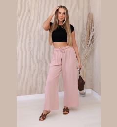 Снимка на Wide-waisted trousers dark powder pink