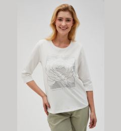 Снимка на Women's 3/4 sleeve MOODO T-shirt - white