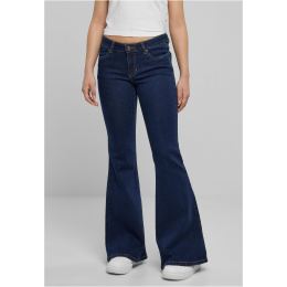 Снимка на Women's Bell-bottomed Jeans - Navy Blue