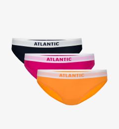 Снимка на Women's Bikini Panties ATLANTIC 3Pack - navy blue, pink, orange