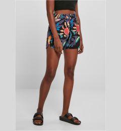 Снимка на Women's Black Shorts AOP Viscose Resort Shorts