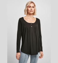 Снимка на Women's Black Viscose Long Sleeve Button