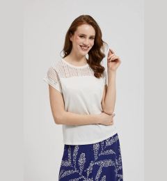 Снимка на Women's blouse with lace MOODO - white