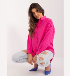 Снимка на Women's button-down fuchsia shirt with collar