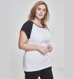 Снимка на Women's contrasting raglan T-shirt white/black