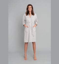 Снимка на Women's dressing gown Karla with 3/4 sleeves - light melange