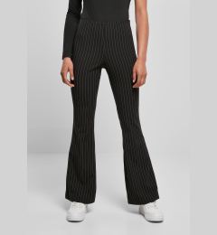 Снимка на Women's Flared Pin Stripe Trousers Black/White