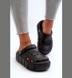Снимка на Women's foam slippers on a black Itubia platform