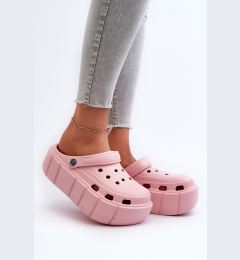 Снимка на Women's foam slippers on pink platform Itubia