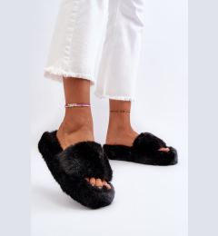 Снимка на Women's fur slippers Black Stepia