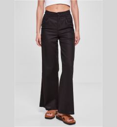 Снимка на Women's high canvas mixed wide trousers black