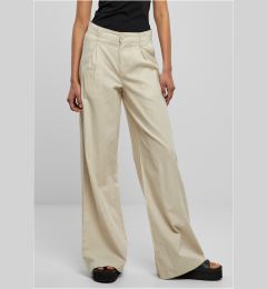 Снимка на Women's High Canvas Mixed Wide Trousers Made of Soft Grass