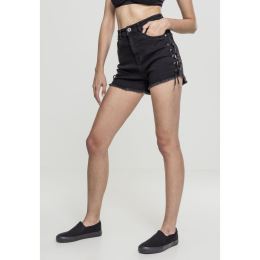 Снимка на Women's High Waisted Denim Shorts Black Washed