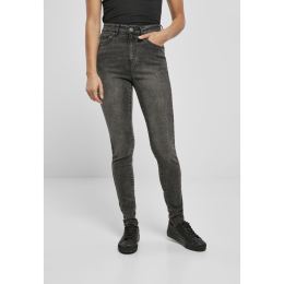 Снимка на Women's High-Waisted Skinny Jeans - Black