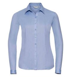 Снимка на Women's Long Sleeve Shirt, Herringbone Shirt Russell